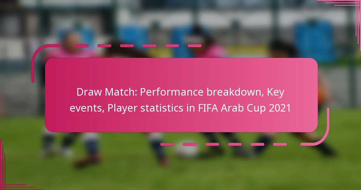 Draw Match: Performance breakdown, Key events, Player statistics in FIFA Arab Cup 2021