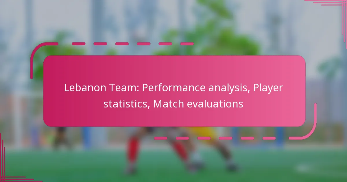 Lebanon Team: Performance analysis, Player statistics, Match evaluations
