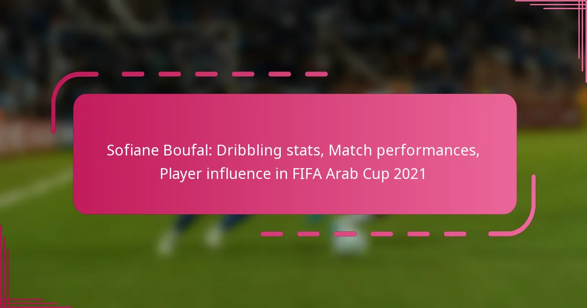 Sofiane Boufal: Dribbling stats, Match performances, Player influence in FIFA Arab Cup 2021
