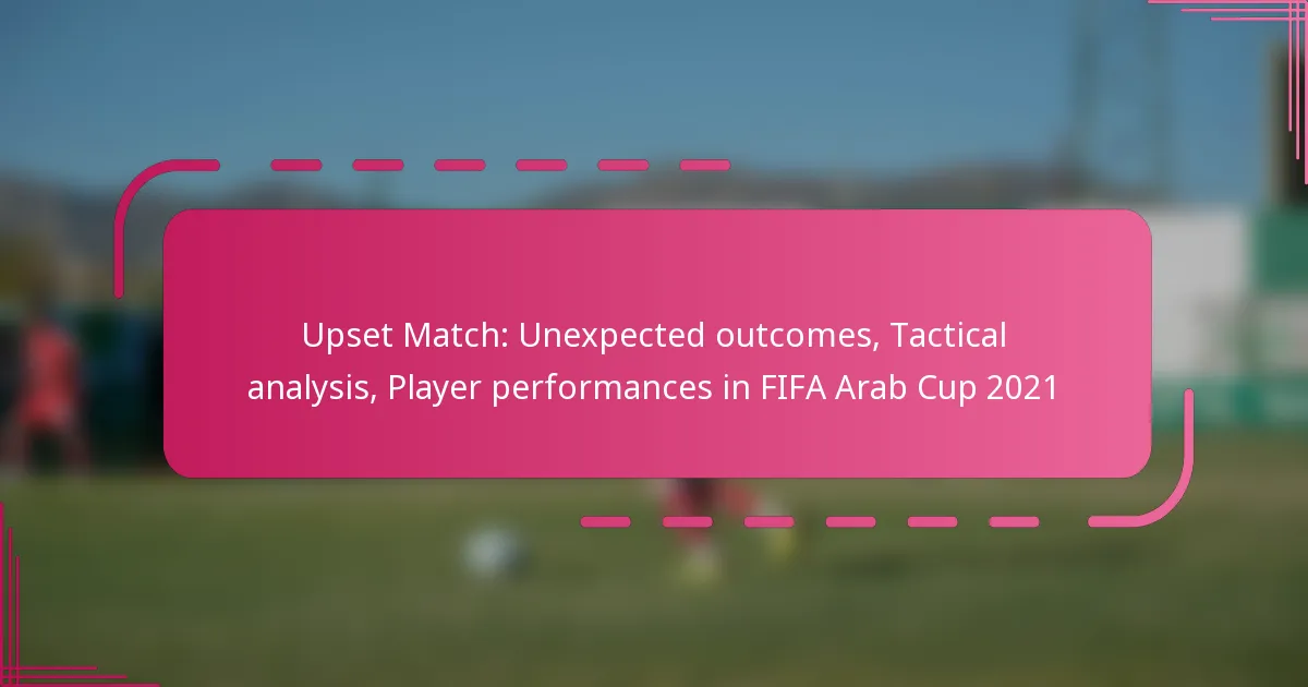 Upset Match: Unexpected outcomes, Tactical analysis, Player performances in FIFA Arab Cup 2021