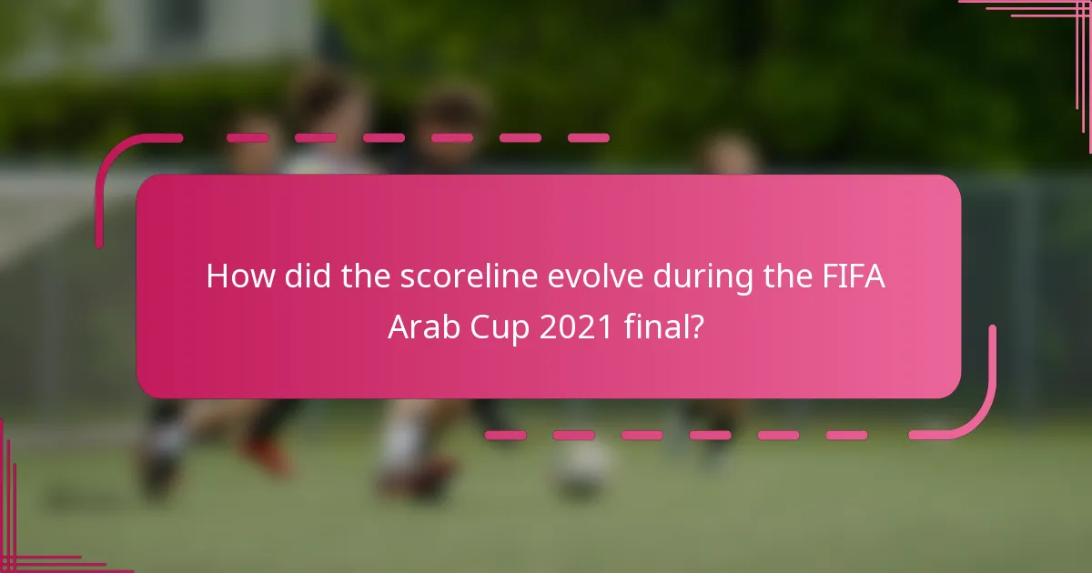How did the scoreline evolve during the FIFA Arab Cup 2021 final?