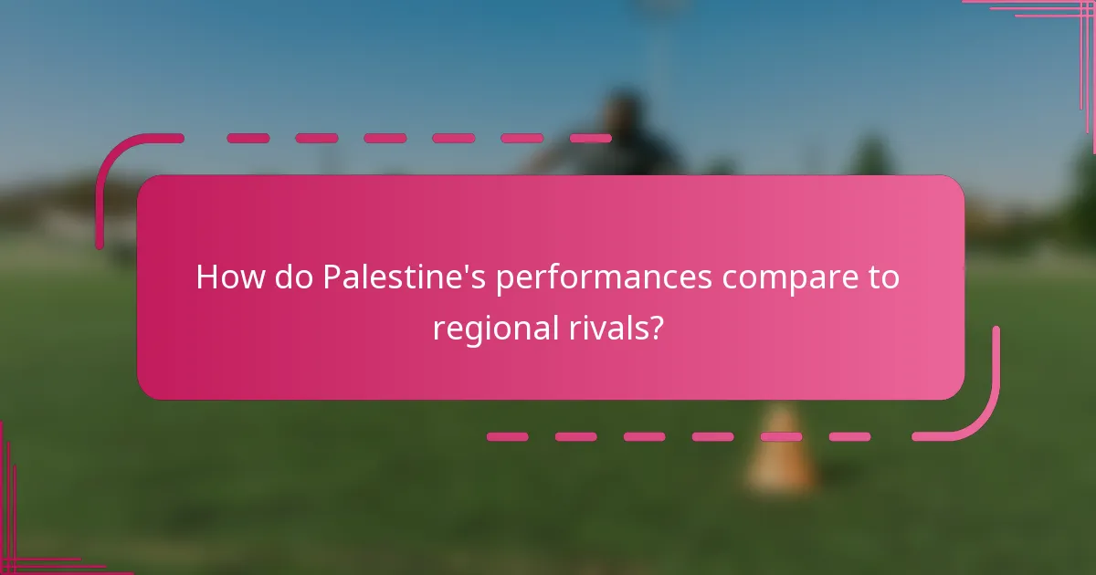 How do Palestine's performances compare to regional rivals?