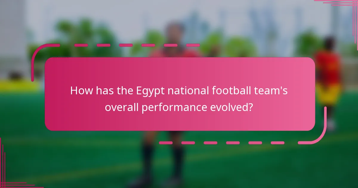 How has the Egypt national football team's overall performance evolved?