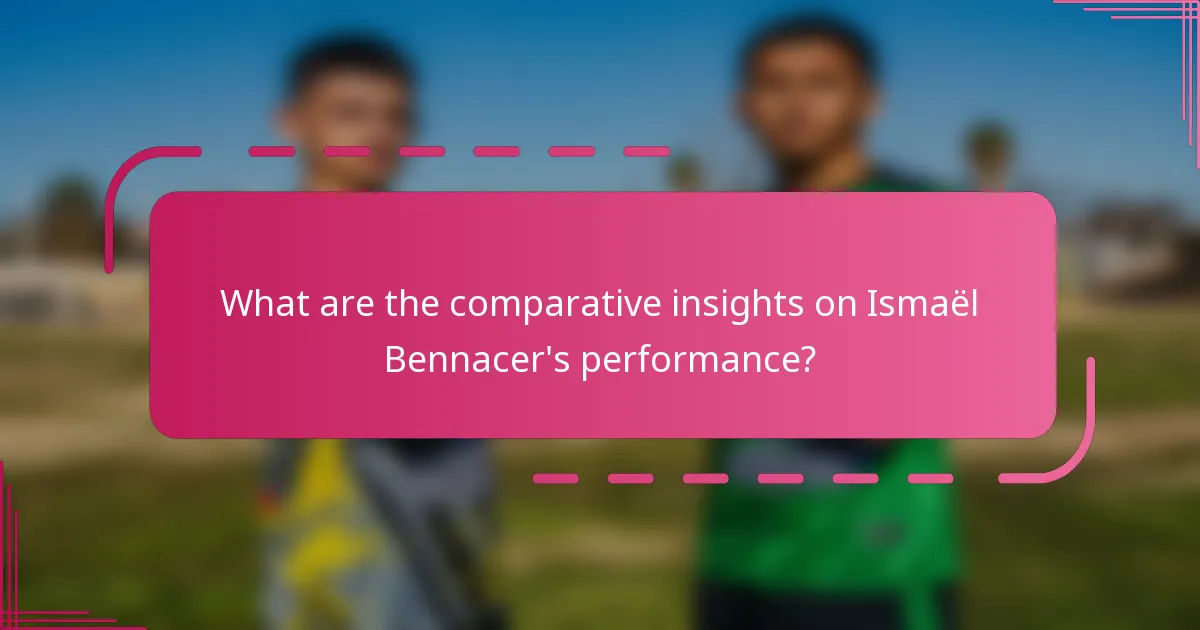 What are the comparative insights on Ismaël Bennacer's performance?