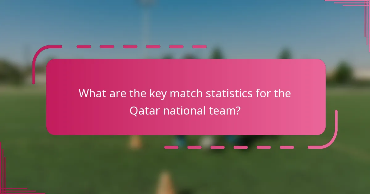What are the key match statistics for the Qatar national team?